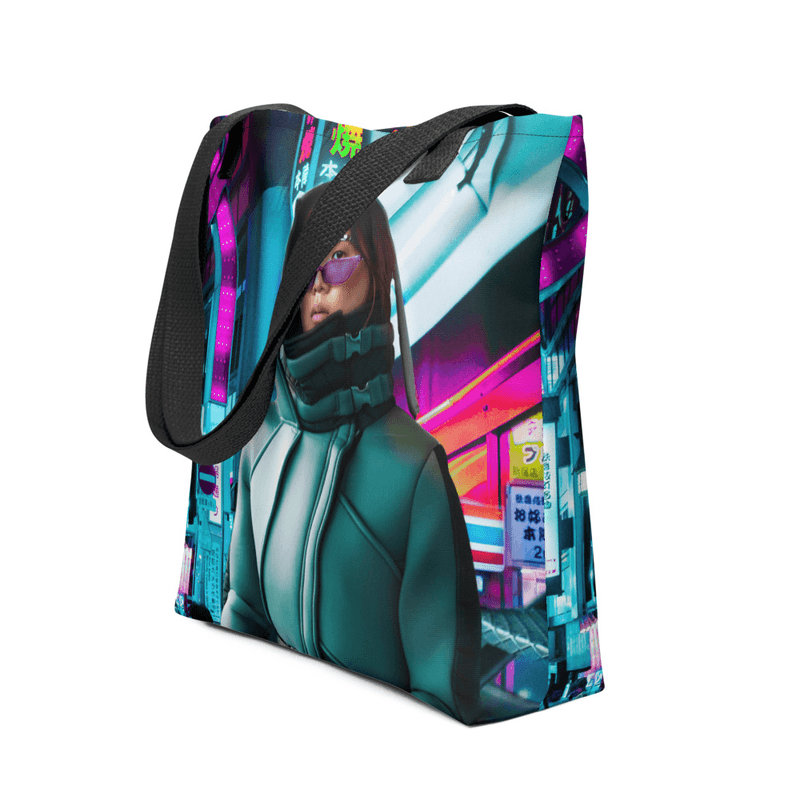 Neon Nomad Tote bag, Neon Nomad Tote bag mockup